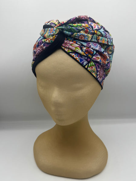 Kaleidoscope Bloom Mandala  - wired reversible headband
