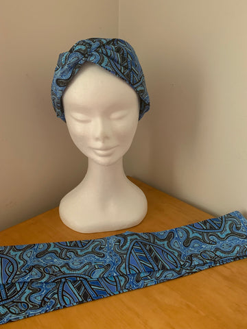 Dreamtime Sea Turtle - wired reversible headband