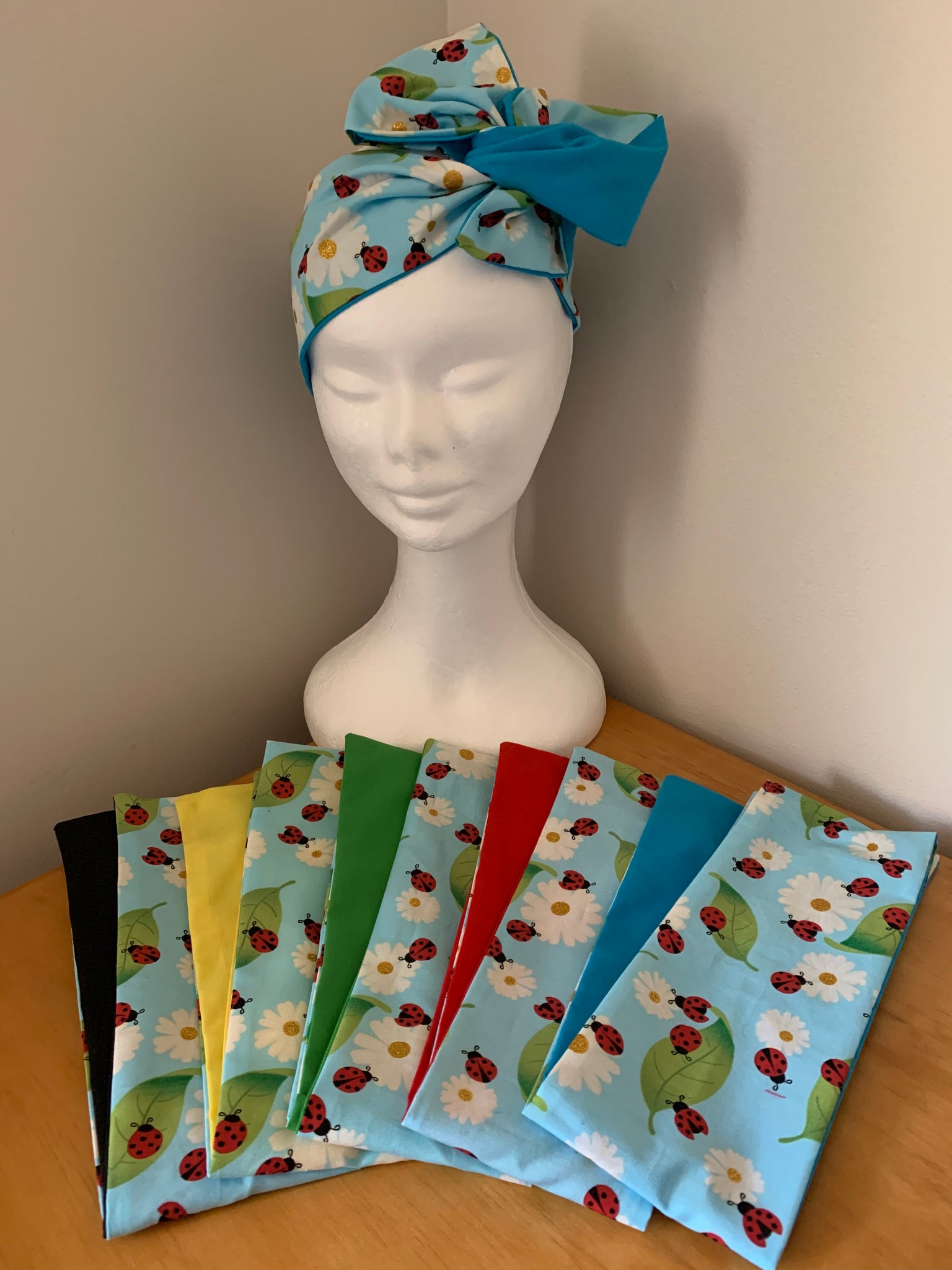 Ladybird Daisy Days - wired reversible headband