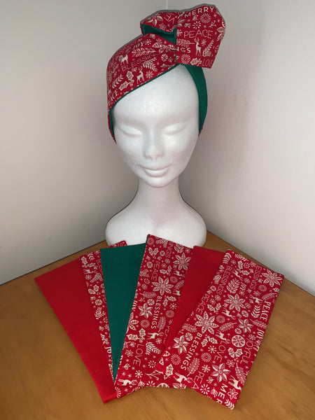 Scandi Christmas Blessings - wired reversible headband