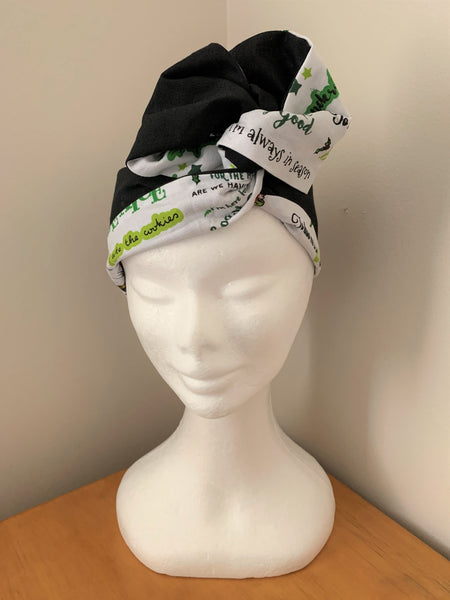 Merry Grinchmas White Christmas - wired reversible headband