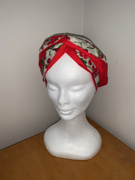 Holly Berry Christmas Queen - wired reversible headband