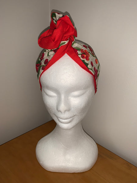 Holly Berry Christmas Queen - wired reversible headband