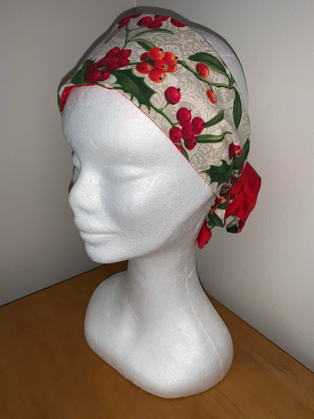 Holly Berry Christmas Queen - wired reversible headband