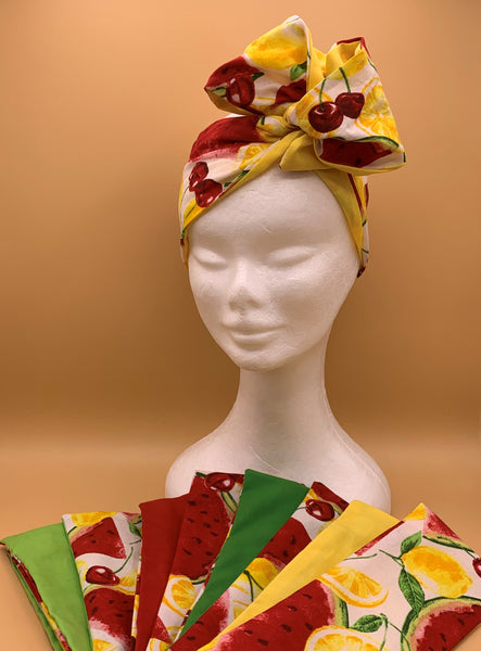 Watermelon Tutti Fruiti - wired reversible headband