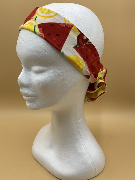 Watermelon Tutti Fruiti - wired reversible headband