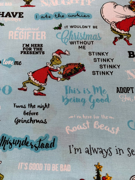 BOO HOO Feeling Blue Christmas Grinchmas  - wired reversible headband