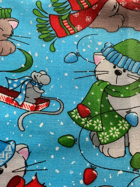 Kitty Cat Christmas - wired reversible headband