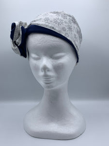 Silver Frosted Snowflake  - wired reversible headband