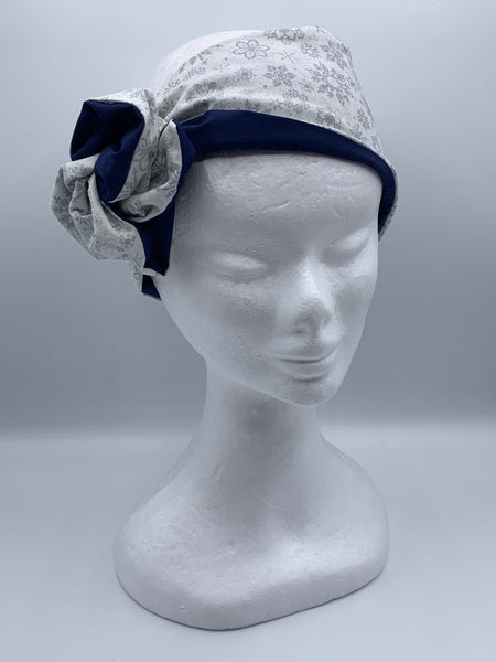 Silver Frosted Snowflake  - wired reversible headband