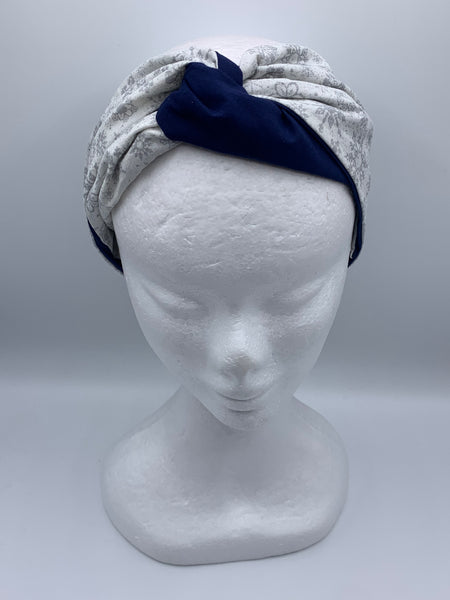 Silver Frosted Snowflake  - wired reversible headband