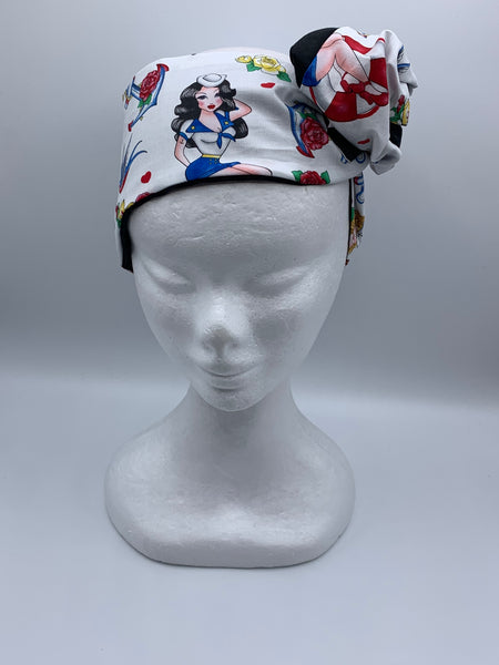 Hello Sailor Retro Pin-Up Girls - wired reversible headband