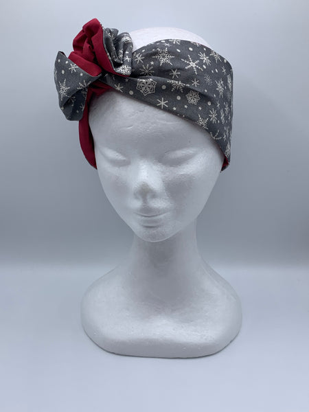 Scandi Snowflake - wired reversible headband