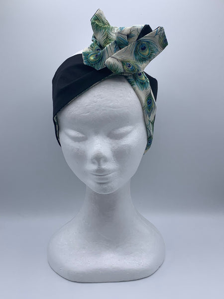 Peacock Dreaming - wired reversible headband