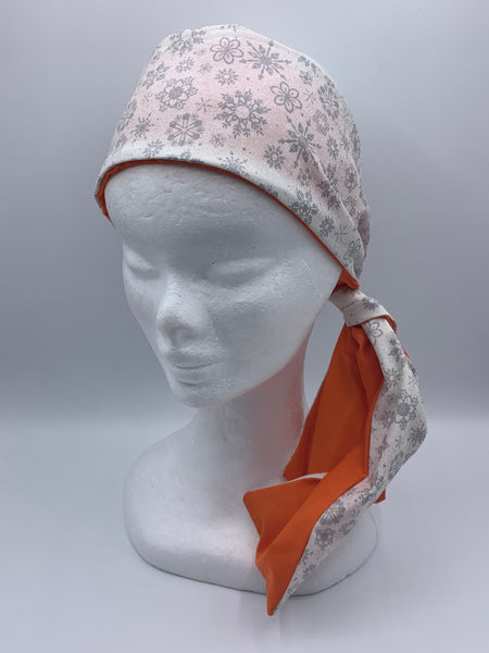 Silver Frosted Snowflake  - wired reversible headband