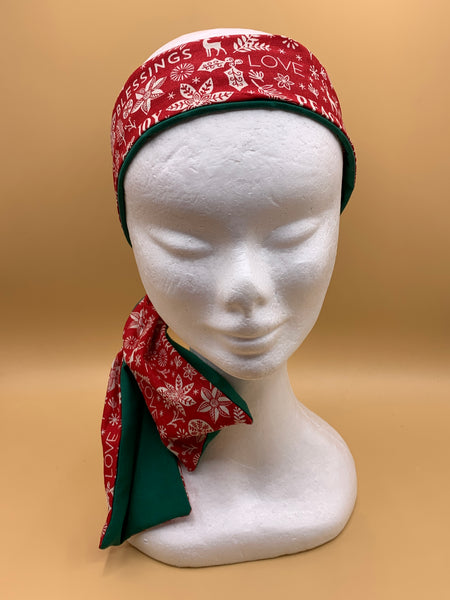 Scandi Christmas Blessings - wired reversible headband