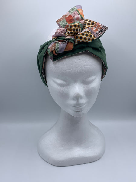 Perfect Patchwork - wired reversible headband