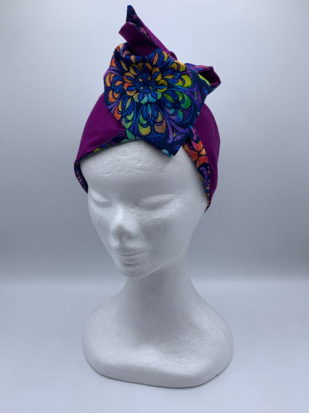 Krazy Kaleidoscope  - wired reversible headband