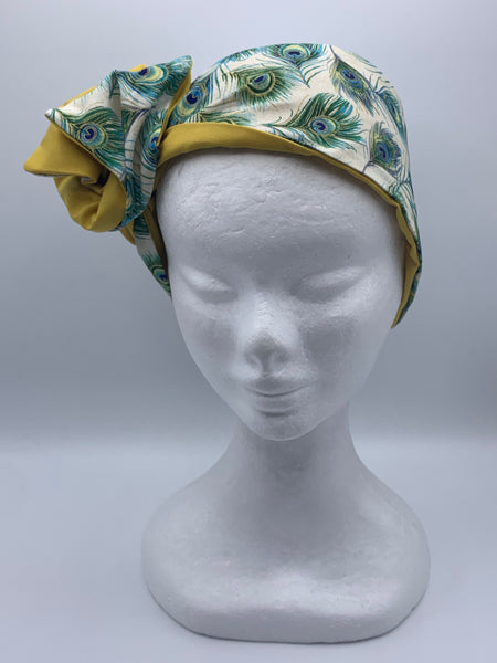 Peacock Dreaming - wired reversible headband