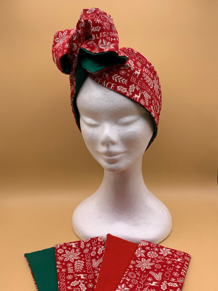 Scandi Christmas Blessings - wired reversible headband